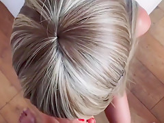 Adeline Murphy - Wife Spoils Me With A Shiny Tan Pantyhose Footjob & Handjob Before Work