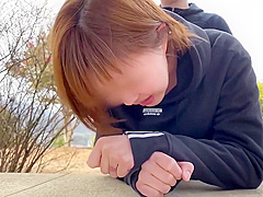 Amateur Japanese Babe Gets Fucked In The Backyard