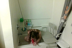 Amy In Shower With New Toy