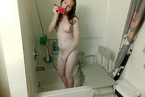 Amy In Shower With New Toy