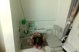 Amy In Shower With New Toy