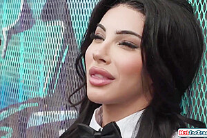 Ariel Demure And Big T In I Anal My Busty Shemale Waiter Colleague