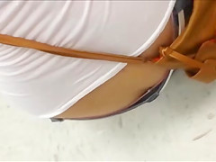 Asian Showing Crack and Panties