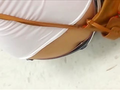 Asian Showing Crack and Panties