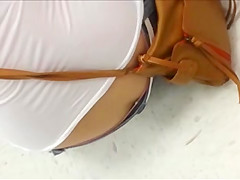 Asian Showing Crack and Panties