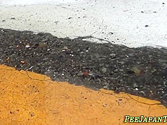 Asian teenager 18+ Pees On Street