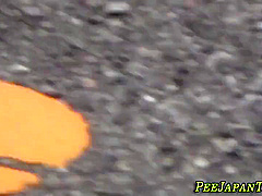 Asian teenager 18+ Pees On Street