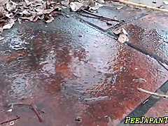 Asian teenager 18+ Pees On Street