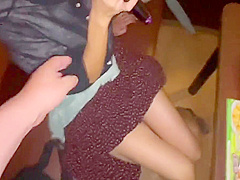 At The Karaoke Room Fucking she Sing Material Girl Singing Doggy With Rotar Vib Tease