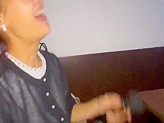 At The Karaoke Room Fucking she Sing Material Girl Singing Doggy With Rotar Vib Tease