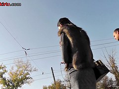 Autumn video upskirt with a lonely girlfriend