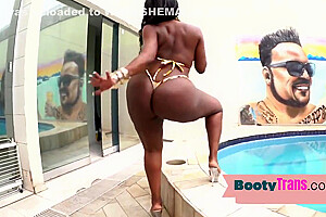 Black Booty Tgirl Sucking Pov Cock After