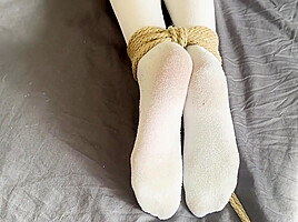 Brat Tied Up And Muzzled In Knee High Socks