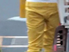 Candid ass of nursing Step mom in the city is shot