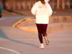 Candid teen 18+ is running so fast in front of the camera 03zf
