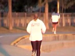 Candid teen 18+ is running so fast in front of the camera 03zf