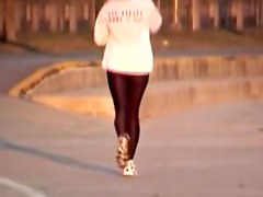 Candid teen 18+ is running so fast in front of the camera 03zf