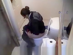 Caught in the toilet