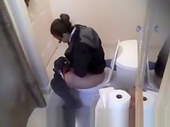 Caught in the toilet