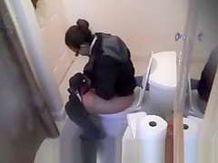 Caught in the toilet