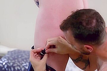 Chad Diamond And Leya Falcon - Puts On Her Strapon For