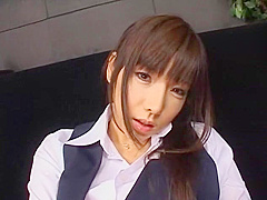 Crazy Japanese whore Serina Hayakawa in Horny Secretary, Masturbation JAV scene