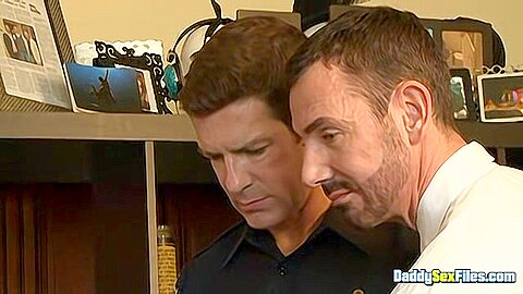 Curious Officer Joins The Cock Party - David Chase, Ross Bailey