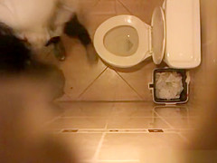 Cute teen 18+ caught peeing in toilet