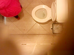 Cute teen 18+ caught peeing in toilet