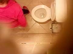 Cute teen 18+ caught peeing in toilet
