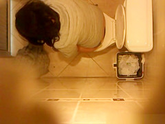 Cute teen 18+ caught peeing in toilet