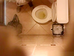 Cute teen 18+ caught peeing in toilet