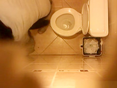 Cute teen 18+ caught peeing in toilet
