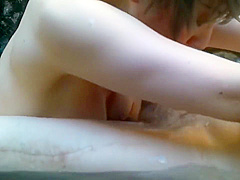 Daytime Open-air Bath Blowjob