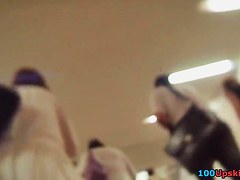 Dilettante fem flashed upskirt