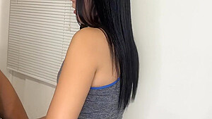 Doing Workouts With My Hot Trainer Beautiful Married Woman