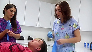 Double Nurse HandjobBlowjob