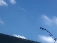 Dude wanks off as his lovely girlfriend itches the ditch in public