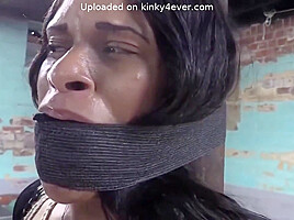 Ebony Bondage To Pole By Jj