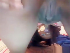 Ebony Spreading For The Cam After Taking Dick