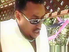 Ebony cock gulping