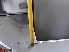 Fair-skinned sweet butt on the great upskirts tube