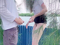 Filming A Video Of A student 18+ Having Sex Outdoors