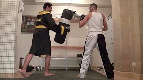 Fucked by a boxer in the locker room - CrunchBoy