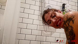 Fucking Tattooed Slut In The Shower