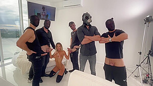 Gang Bang 5 Guys 1 Girl Double Anal And Pissing In Mouth Backstage - Monika Fox