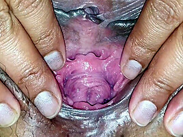 Gaping My Fat And Hairy Pussy
