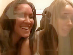 Girls Watch TV Host Suck Dick in a Public Dressing Room