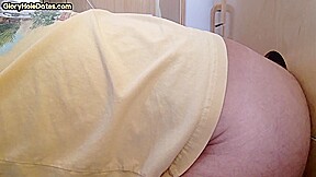 Gloryhole amateur DILF fucked by fat gay in sling after BJ