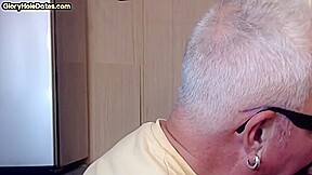 Gloryhole gaydaddy blows cock in homemade closeup at home